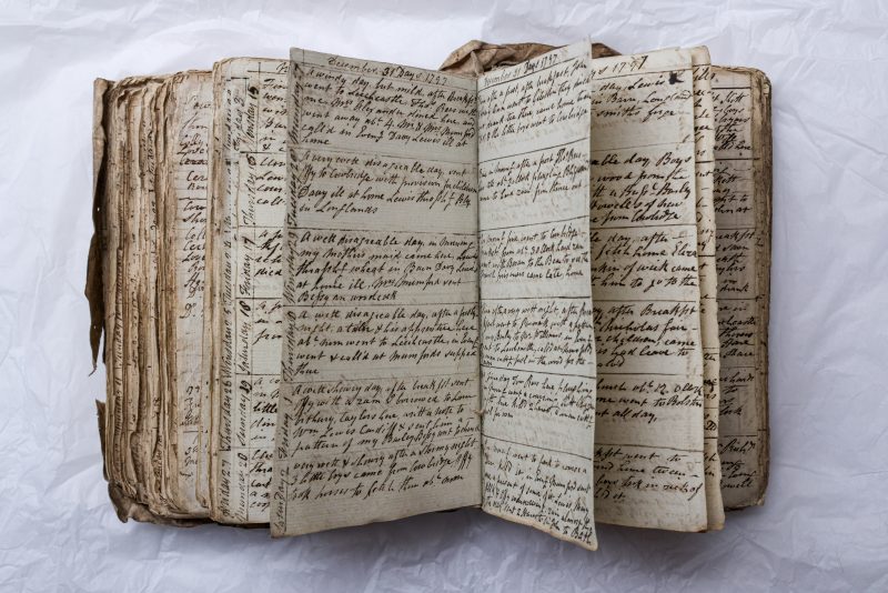Pages of a commonplace book containing written records.