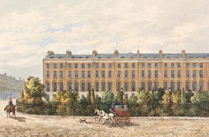 An image of a magnificent building during the Regency era.